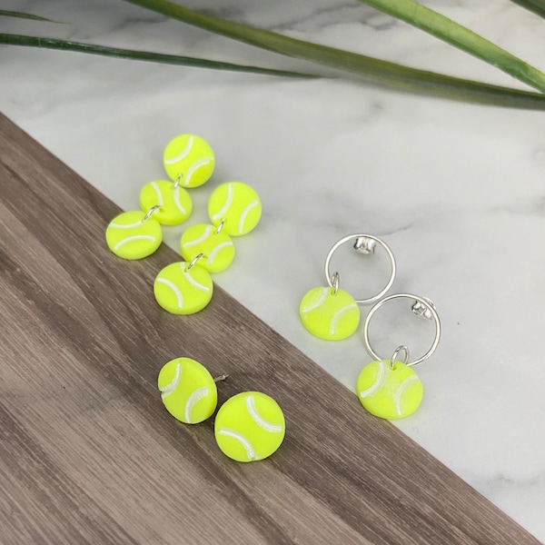 Tennis Ball Earrings Etsy