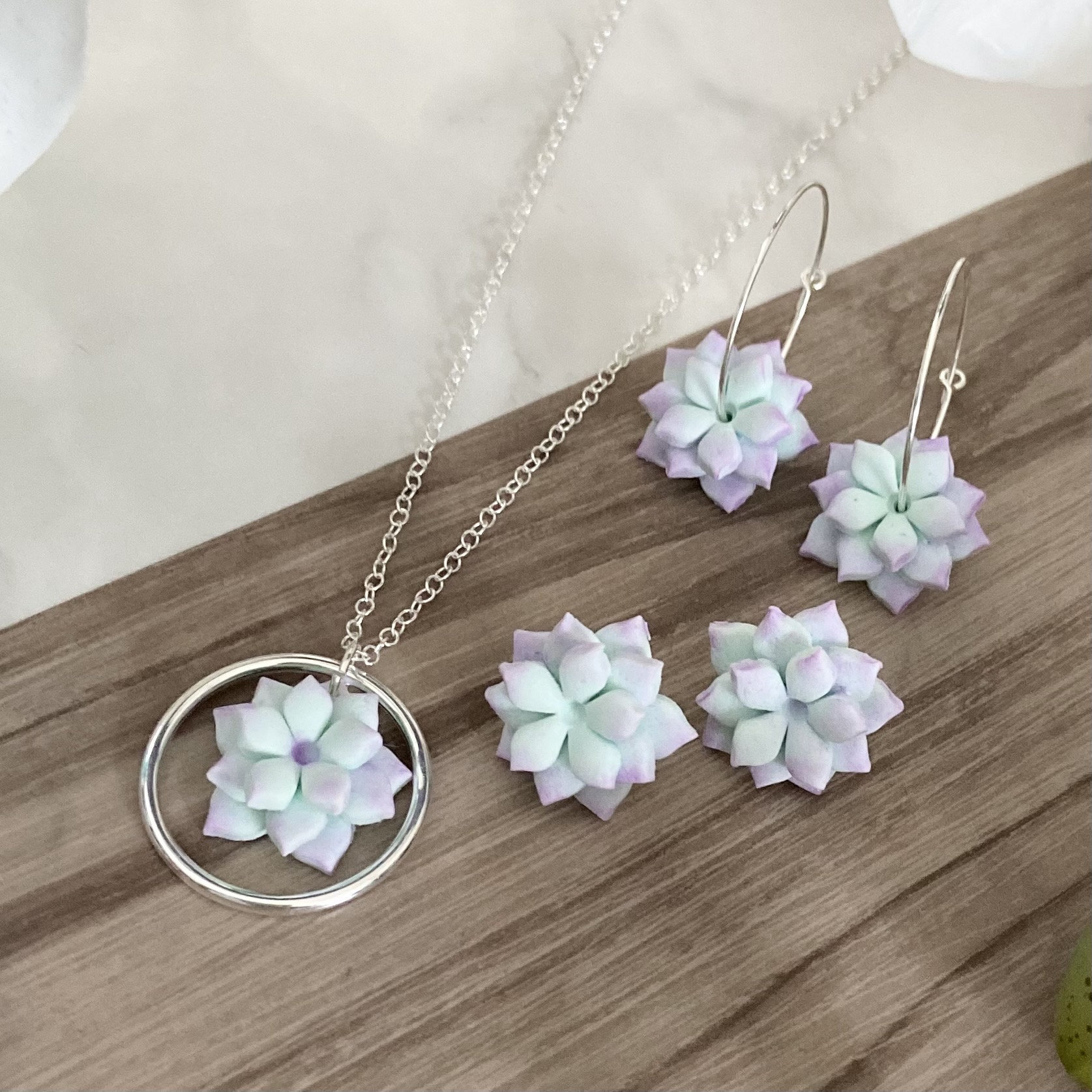 Succulent earrings deals