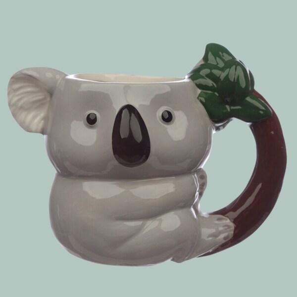 Cute Novelty Koala Shaped Mug Ceramic Koala Mug Animal Mug Wildlife Gift Mug Animal Lover Present Fun Koala Coffee Cup Great Birthday Gift