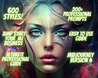AI Complete Professional Mid Journey Prompt Guide, Learn Mid Journey AI, Best Mid Journey Prompt, Generative Art, Digital Art, AI Art