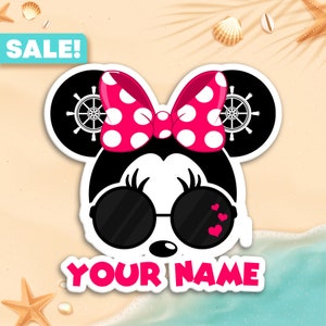 Personalized Minnie Mouse Cruise Door Magnets, Cruise Door Decorations, Royal Caribbean Door Magnet, Disney Cruise Magnet, Disney Cruise SVG