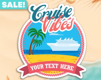 Personalized Cruise Vibes Cruise Door Magnets, Cruise Door Decorations, Royal Caribbean Door Magnet, Disney Cruise Magnet, Disney Cruise SVG