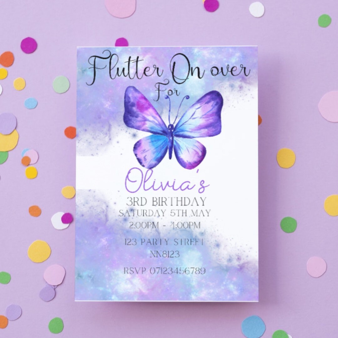 EDITABLE Personalised Birthday Party Invitation, for Daughter for Son Instant Download, Editable