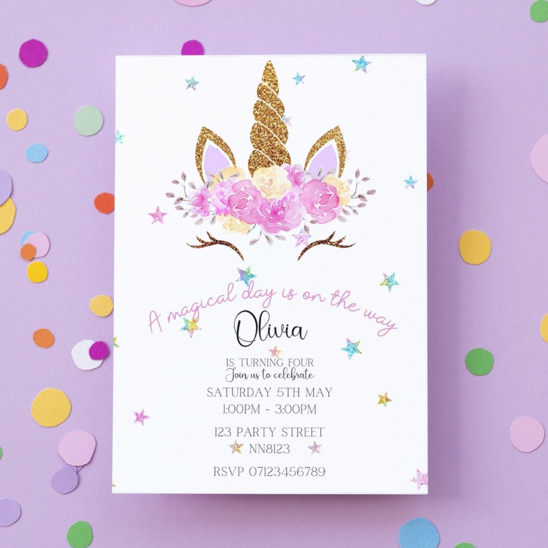 EDITABLE Personalised Birthday Party Invitation, for Daughter for Son Instant Download, Editable