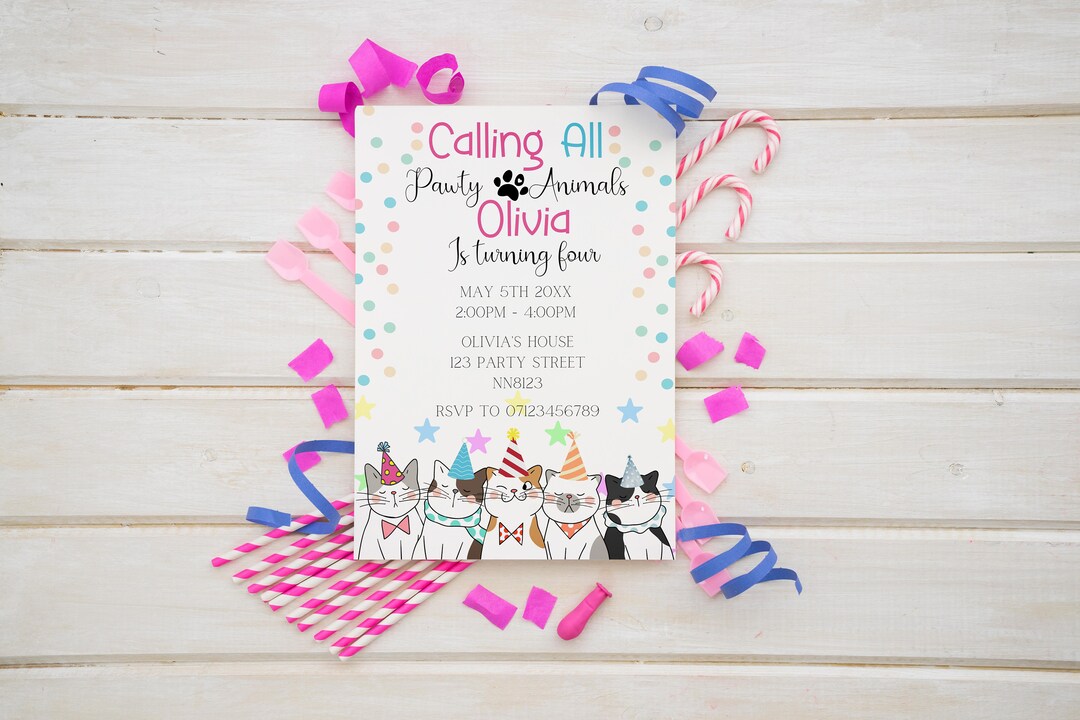 EDITABLE Personalised Birthday Party Invitation for Daughter Etsy UK