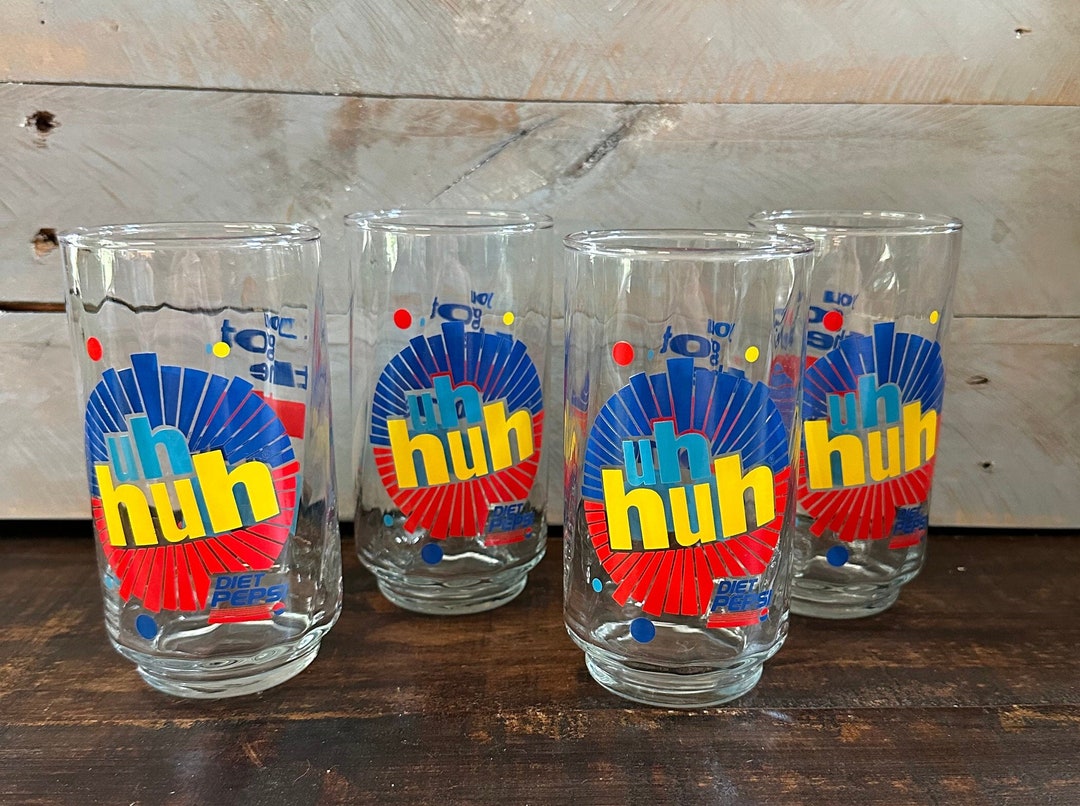 Vintage Diet Pepsi Glass Tumblers Set of 4 Etsy