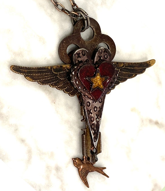 Unique Steampunk Artisan Necklace - image 5