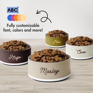 Custom Dog or Cat Bowl | Personalized Pet Food or Water Dish | Pet Gift for Dog Moms & Cat Lovers | Pet Name Bowl | Gift for Pet Owners