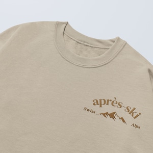 Apres Ski Embroidered Crewneck, Preppy Ski Sweatshirt, Apres Ski Club Sweatshirt, Apres Skied, Alps Embroidered Sweatshirt, Gift for Skier