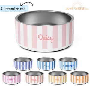 Custom Plaid Pet Bowl with Name, Personalized Dog Bowl with Name, Dog Food Bowl, Dog Water Bowl, Gift for Pet Lovers, Custom Gift for Dogs