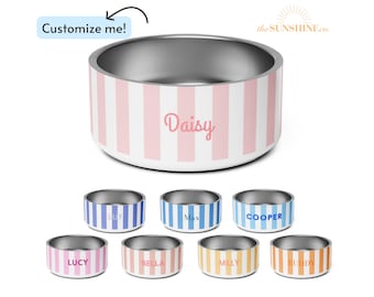 Custom Plaid Pet Bowl with Name, Personalized Dog Bowl with Name, Dog Food Bowl, Dog Water Bowl, Gift for Pet Lovers, Custom Gift for Dogs