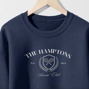 Moletom bordado The Hamptons Tennis Club, Moletom do Tennis Club, Moletom de tênis, Moletons femininos, Moletom bordado