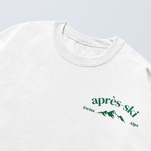 Après-ski Embroidered Sweatshirt, Apres Ski Club Embroidered Crewneck, Ski Sweatshirt, Gift for Skier, Preppy Ski Sweatshirt, Ski Gift