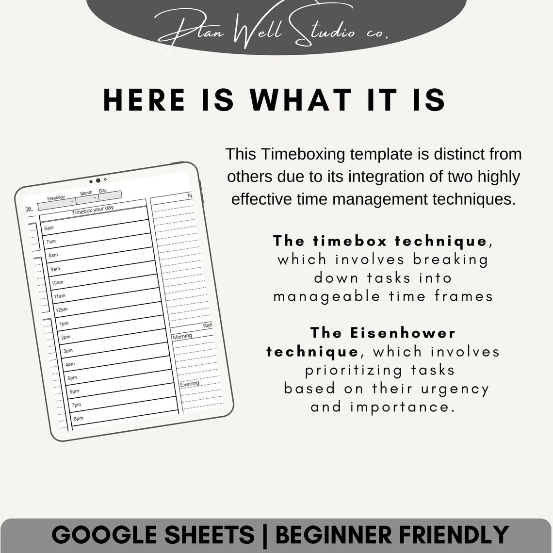 Timeboxing Template Excel Google Sheet Time Boxing to Do Etsy Timeboxing Template Excel Google Sheet Time Boxing to Do Etsy