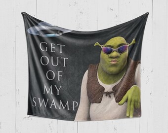 Shrek This is My Swamp Now Tapestry Hippie Polyester Wall Hanging Decoration for Bedroom Background Cloth Retro Tapestries Etsy Canada