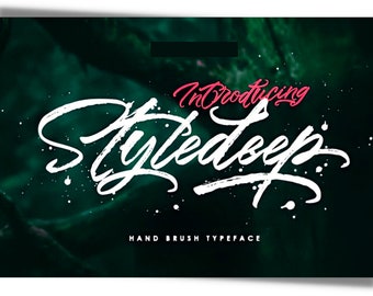 Styledeep Font - Handlettered Font - Cricut Font, Handwritten Font, Calligraphy Font, Cute Font, Modenr Font, Wedding Font, Commercial Use