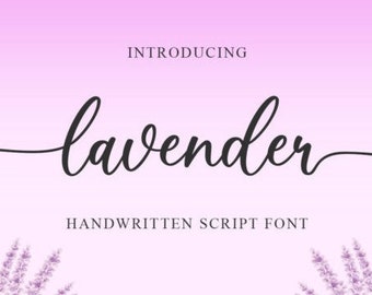 Lavender Font, Script Beautiful Font, Cricut Fonts, Casual Font, Modern Font, Fonts for Crafts, Cursive Font, Monoline Font, Retro Font