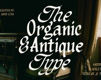 Organic Antique Font, Cute Fonts, Rustic Fonts, Bold Fonts, Farmhouse Fonts, Country Fonts, Fonts for Cricut, Procreate Fonts