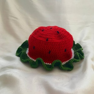 Crochet Watermelon Bucket Hat