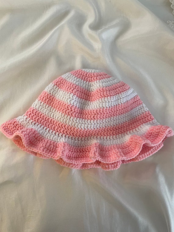 Crochet Striped Bucket Hat