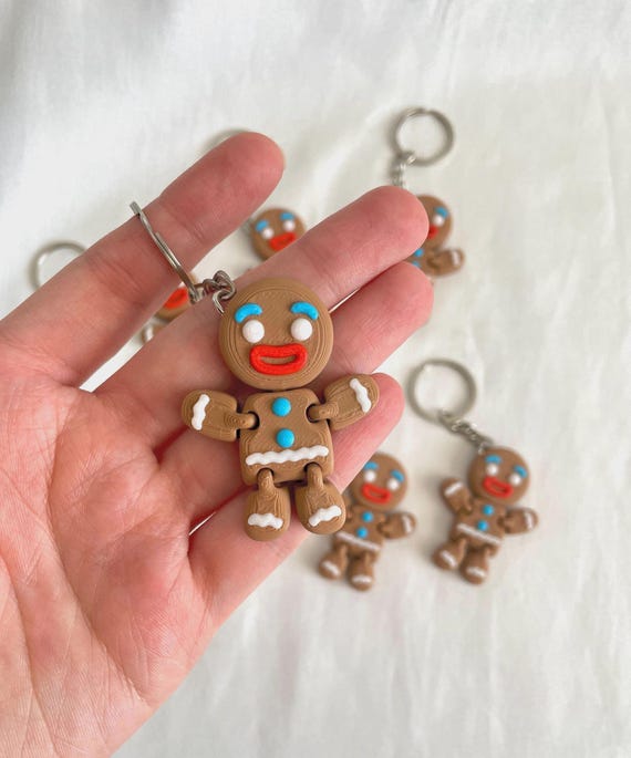 Gingerbread Keychain / 3D Printed Keychain
