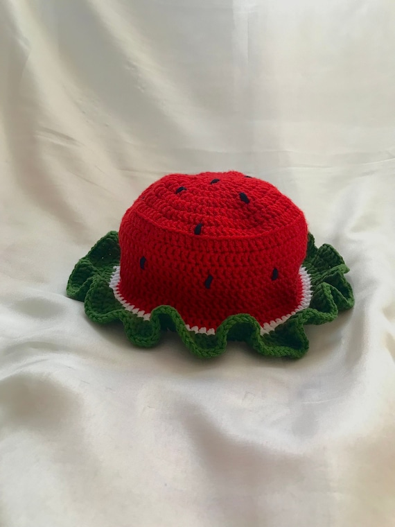 Crochet Watermelon Bucket Hat