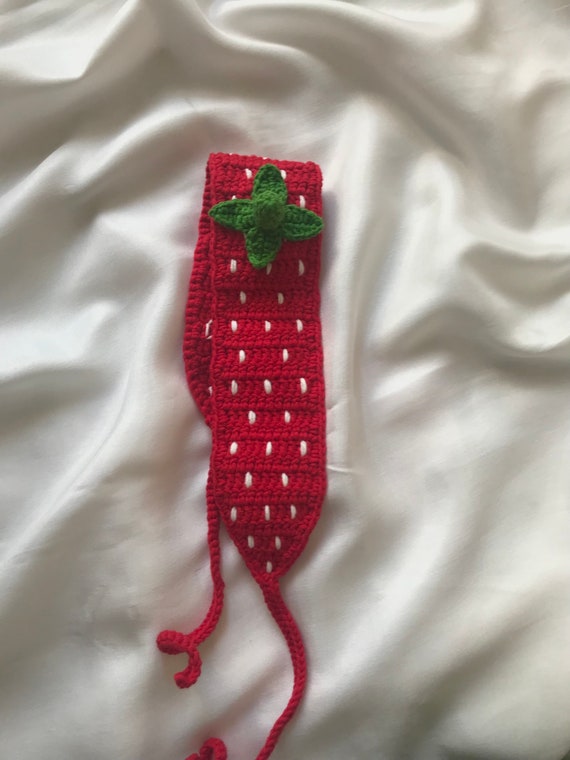 Crochet Strawberry Headband