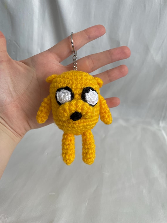 Crochet Yellow Dog Amigurumi Keychain