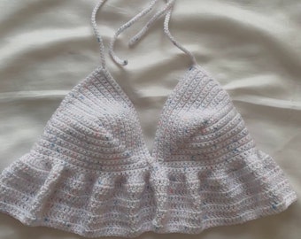 Crochet Ruffle Crop Top