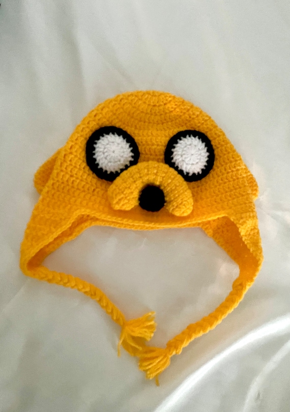 Crochet Yellow Dog Hat, Knitted Hats