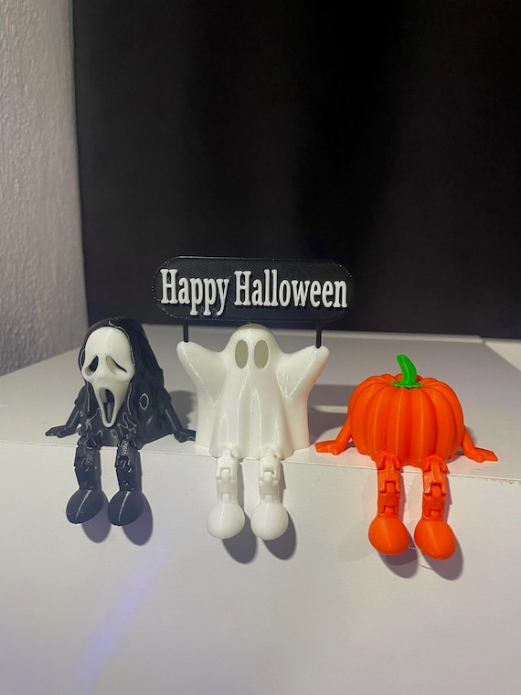 Halloween Articulated Decorative Figures / 3d printed, 3d printing