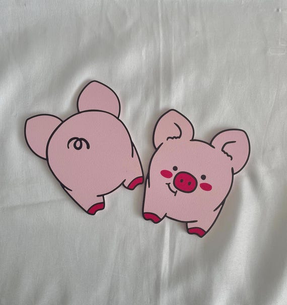 Cute Pig Coaster Set – 3D Printed Drink Coasters (Set of 2) / 3D Printed