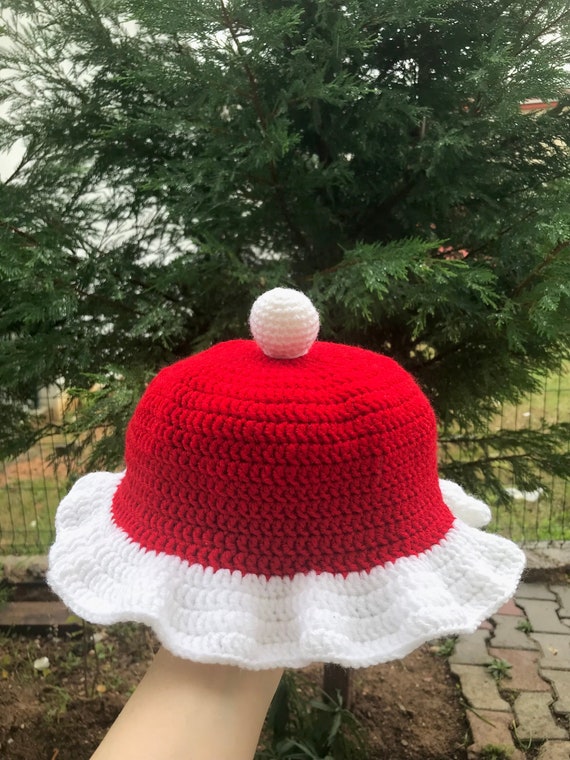 Crochet Santa Bucket Hat