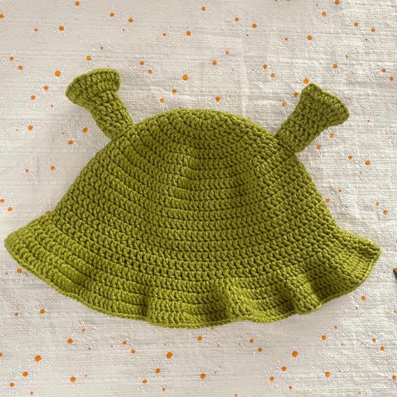 Crochet Shrek Bucket Hat