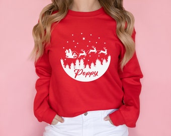 Personalised Santa Red Sweatshirt | Adult Christmas Jumper | Kids Christmas Jumper | Children's Christmas Jumper | Xmas Sweatshirt | Santa