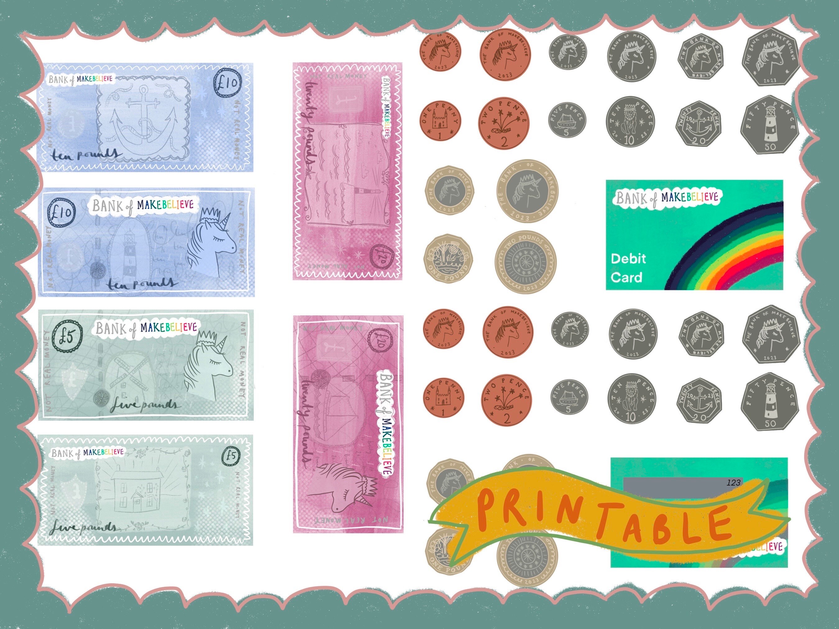 Printable Play Money Digital Download to Print at Home - Etsy