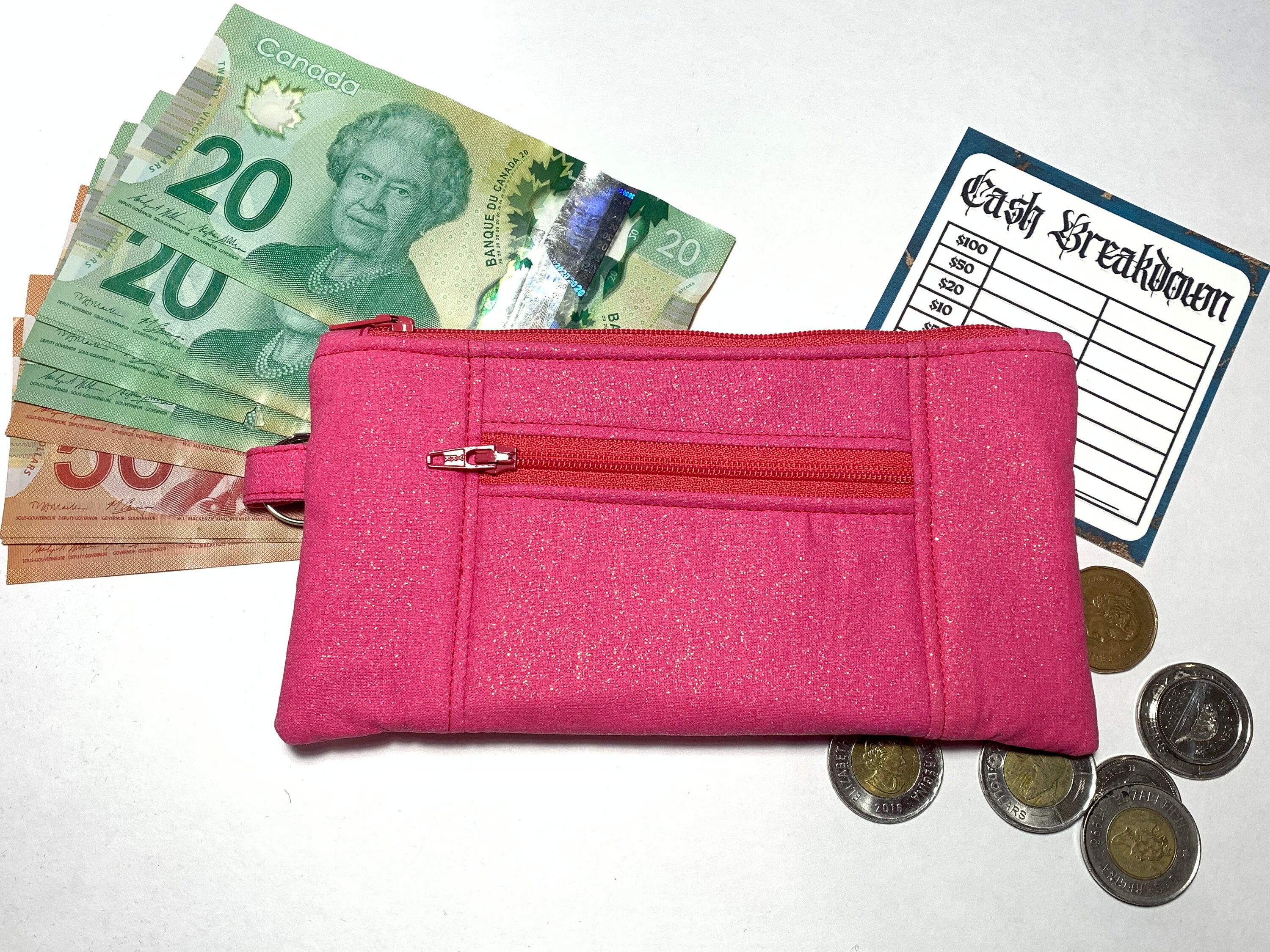 Cash Stuffing BANK Bag With 3 Pockets Breakdown Teller Slips - Etsy