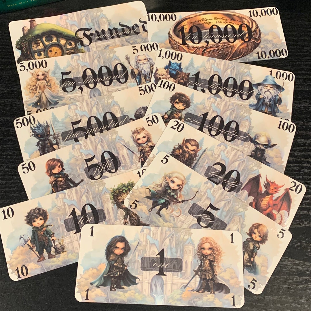 Lord of Savings Placeholders Prop Money Savings Inserts Game Cash