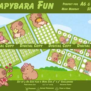 Puede incluir: Conjunto de 3 hojas de actividades imprimibles en tamaño A6 y 6 hojas de actividades imprimibles de 7,6 cm x 7,6 cm con temática de capibara. Las hojas presentan una variedad de actividades, que incluyen contar, hacer coincidir y colorear. Las hojas son perfectas para niños de todas las edades y son una excelente manera de mantenerlos entretenidos y aprendiendo.