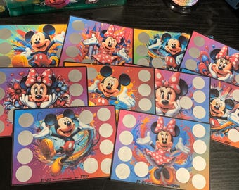 SPLASHY MICE Scratch Off 100 Challenge A5 Inserts Game Cash Stuffing Envelope Money Budget Binder Physical Laminated