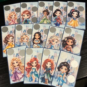 PRINZESSIN TRÄUME Rubbelkarten Set Spar-Challenge 300 Spiel Bargeld Umschlag Geld Untergang Geldbeutel Binder Physisch