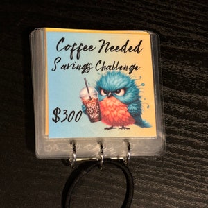 Mürrische Vögel brauchen Kaffee Rubbelbuch Sparbuch 300 Umschläge Herausforderung Sammelmappe Bargeld Füllung Sinkgeld Haushalt Einlage