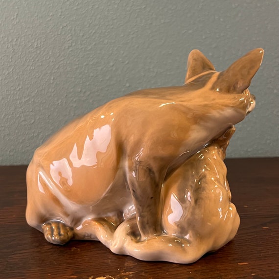 Vintage Royal Copenhagen Fox Vixen and Kits - Etsy Canada