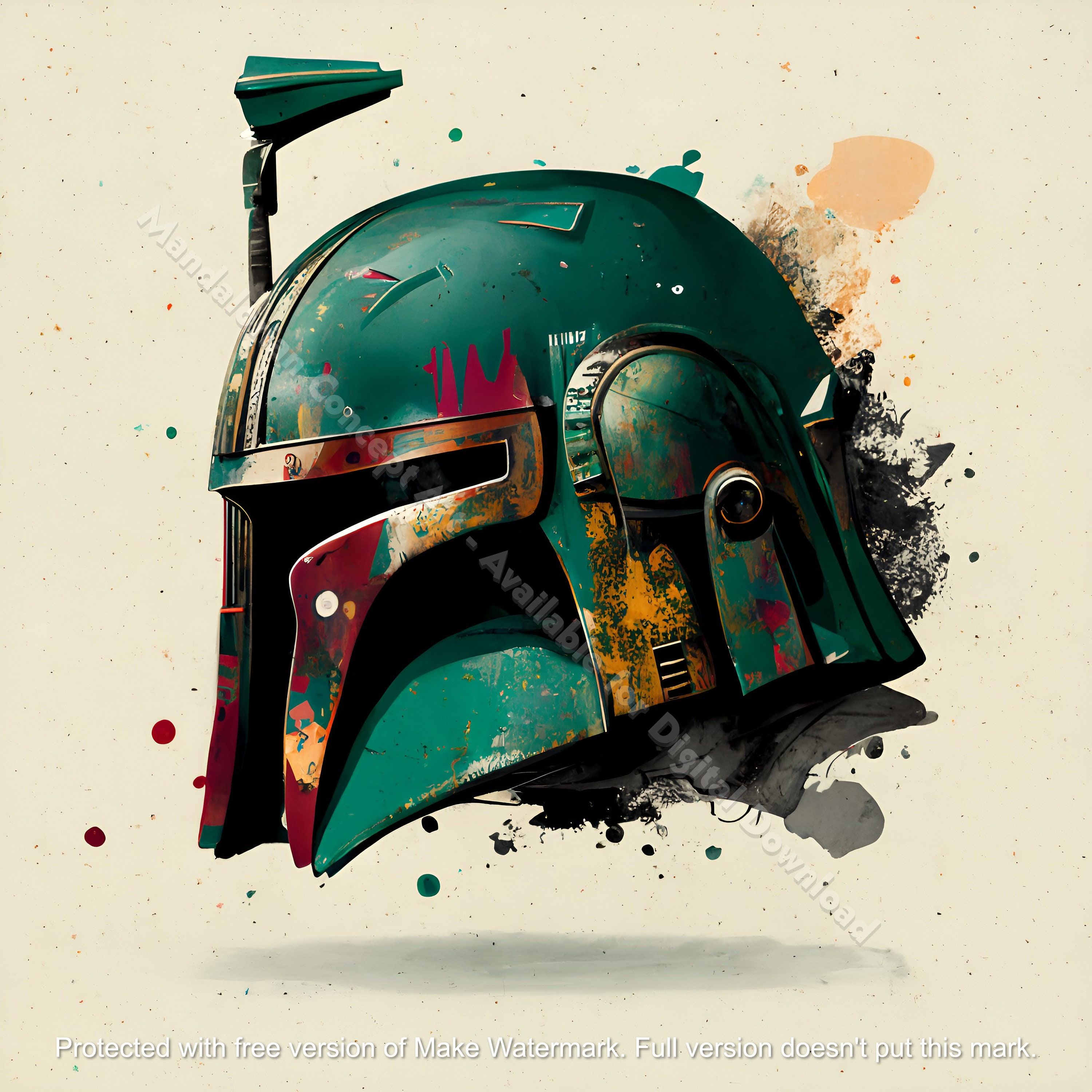 Mandalorian Helmet or Boba Fett Helmet Art Print Digital Download, Star  Wars Mandalorian Digital Art for Download - Etsy Canada