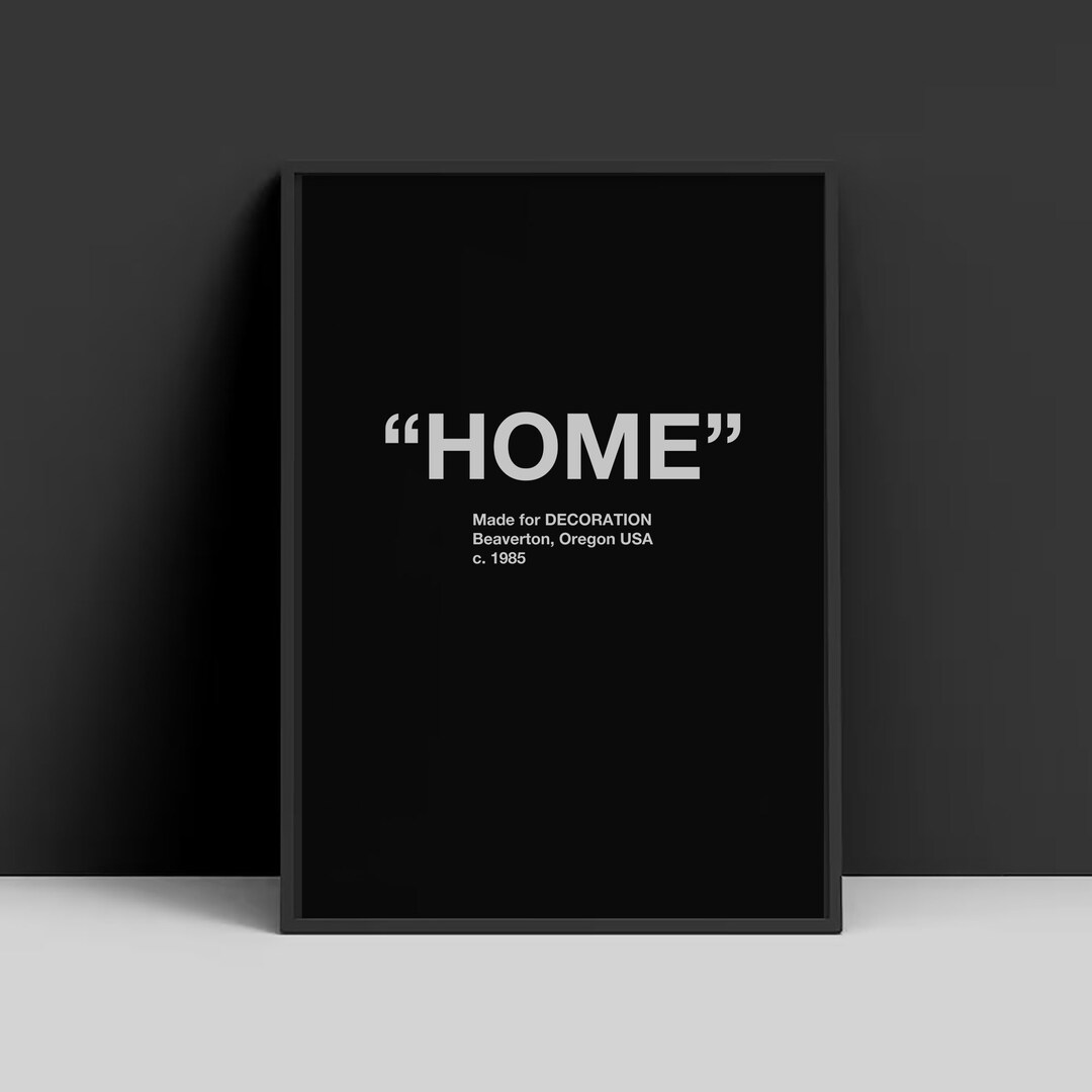 Virgil Abloh Offwhite Home Inspired Poster Sneakerhead Etsy