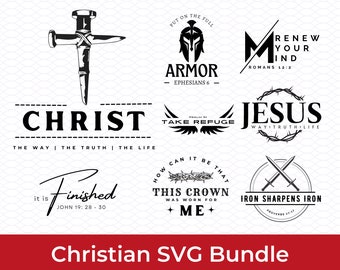 Christian Svg Bundle Men Women T Shirt Design Ideas Religious Design Church Conference Journal Mug Tumbler Design pdf eps Cutting Files