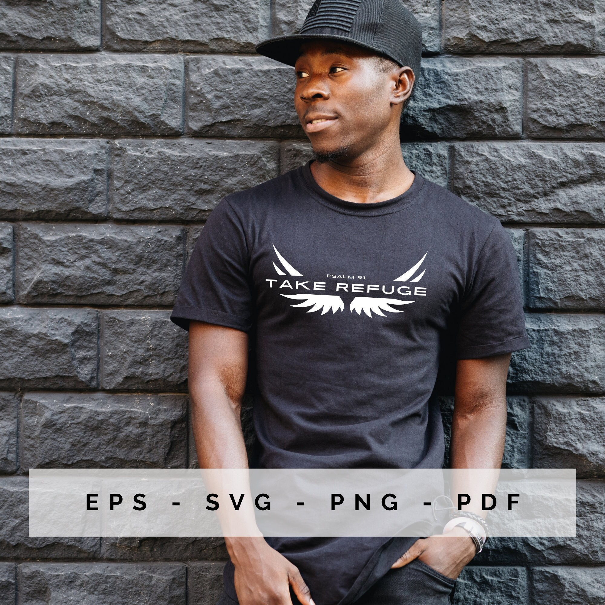 Take Refuge Digital Download Psalm 91 Eps Svg Png Pdf Artwork Design