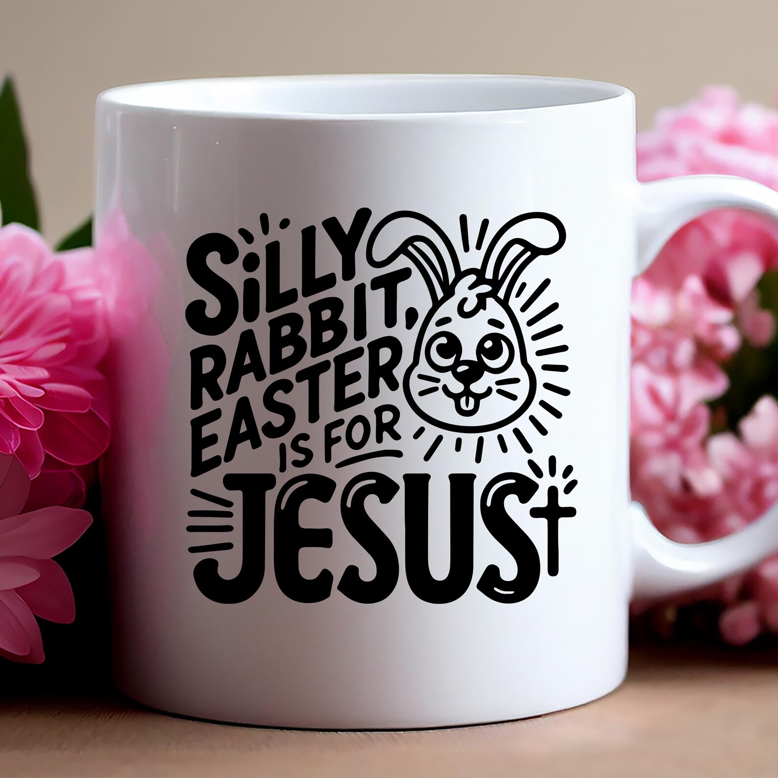 Faith The Rabbit Silly Rabbit Easter is for Jesus SVG Christian Easter Design for Shirts ...