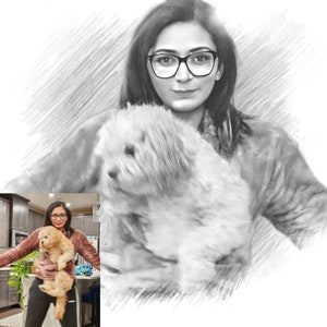 Custom Portrait From Photo, Sketch From Photo, Custom Pencil Portrait, Couple Portrait, Drawing From Photo, Wedding Anniversary