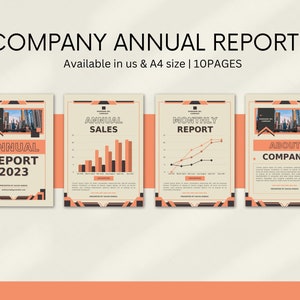 Editable Annual Report, Business Brochure, Minimalist Portrait Style, Company annual report